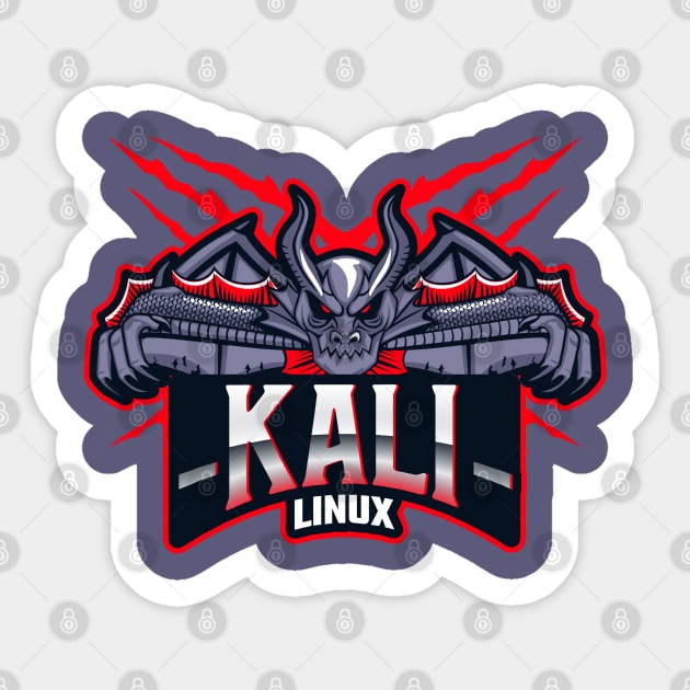 Backtrack Kali Linux Dragon Programming and Computer Sticker by rumsport